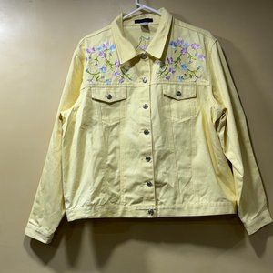 Blaine Trump Yellow Denim Jacket, Size XL